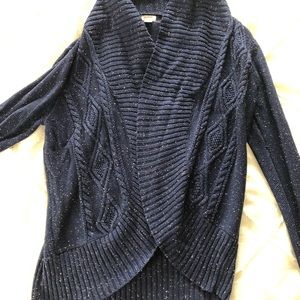 Blue with multicolor specks cardigan